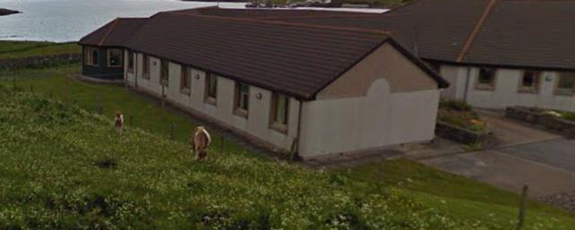 A picture of the Wastview Care home with a Shetland Pony outside